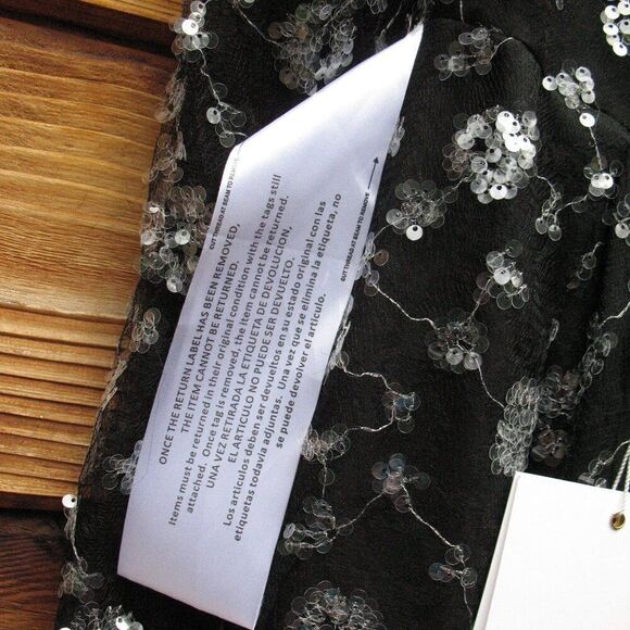 NWT Mac Duggal 12360 Illusion Long Sleeve A Line Gown Black 2 - Picture 16 of 16